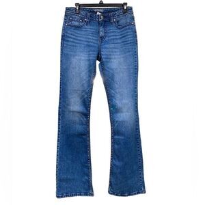 Shyanne faded wash denim embroidered pockets Jean